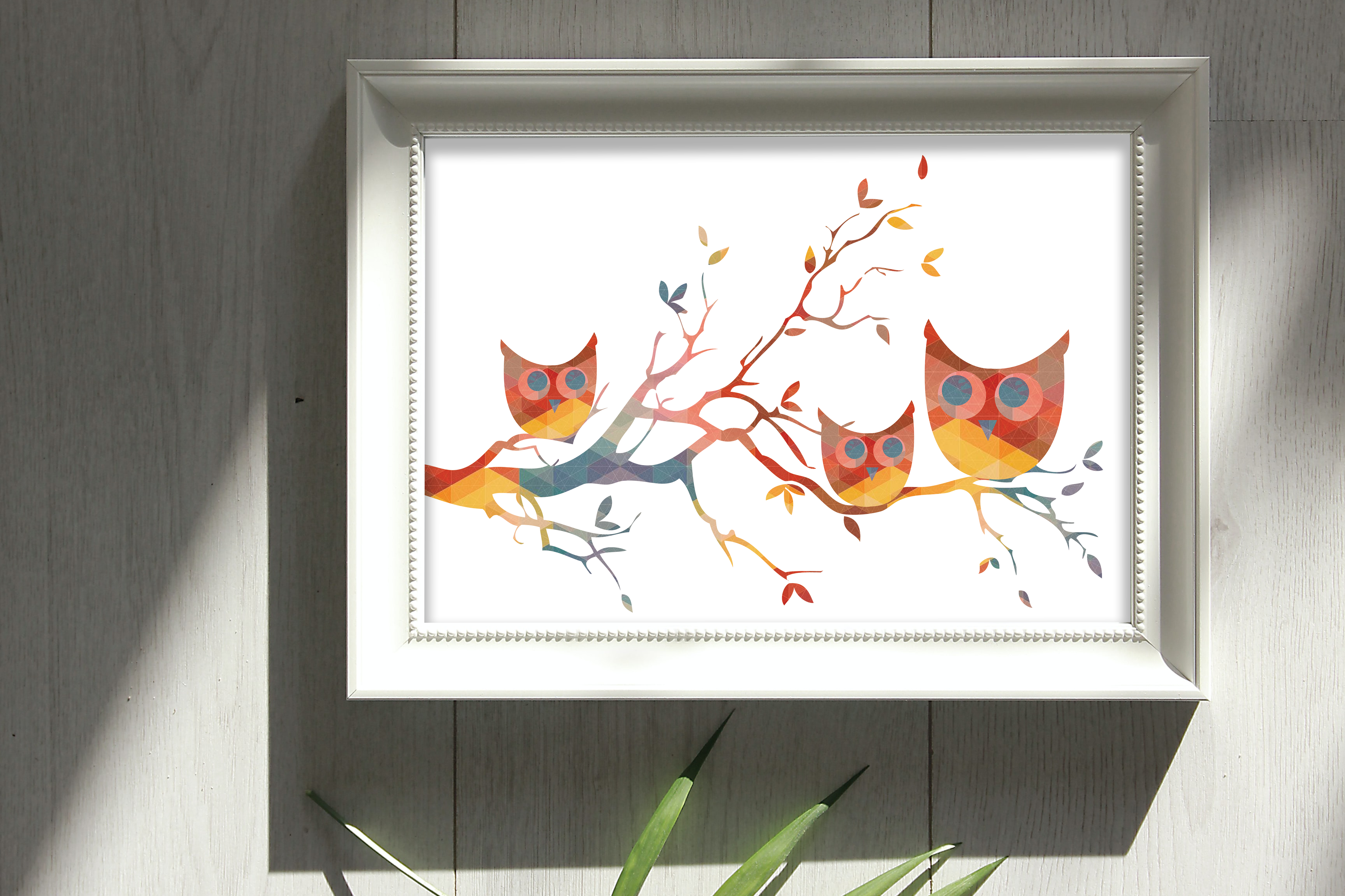 Studio Suzanne Perched Owls Print 03